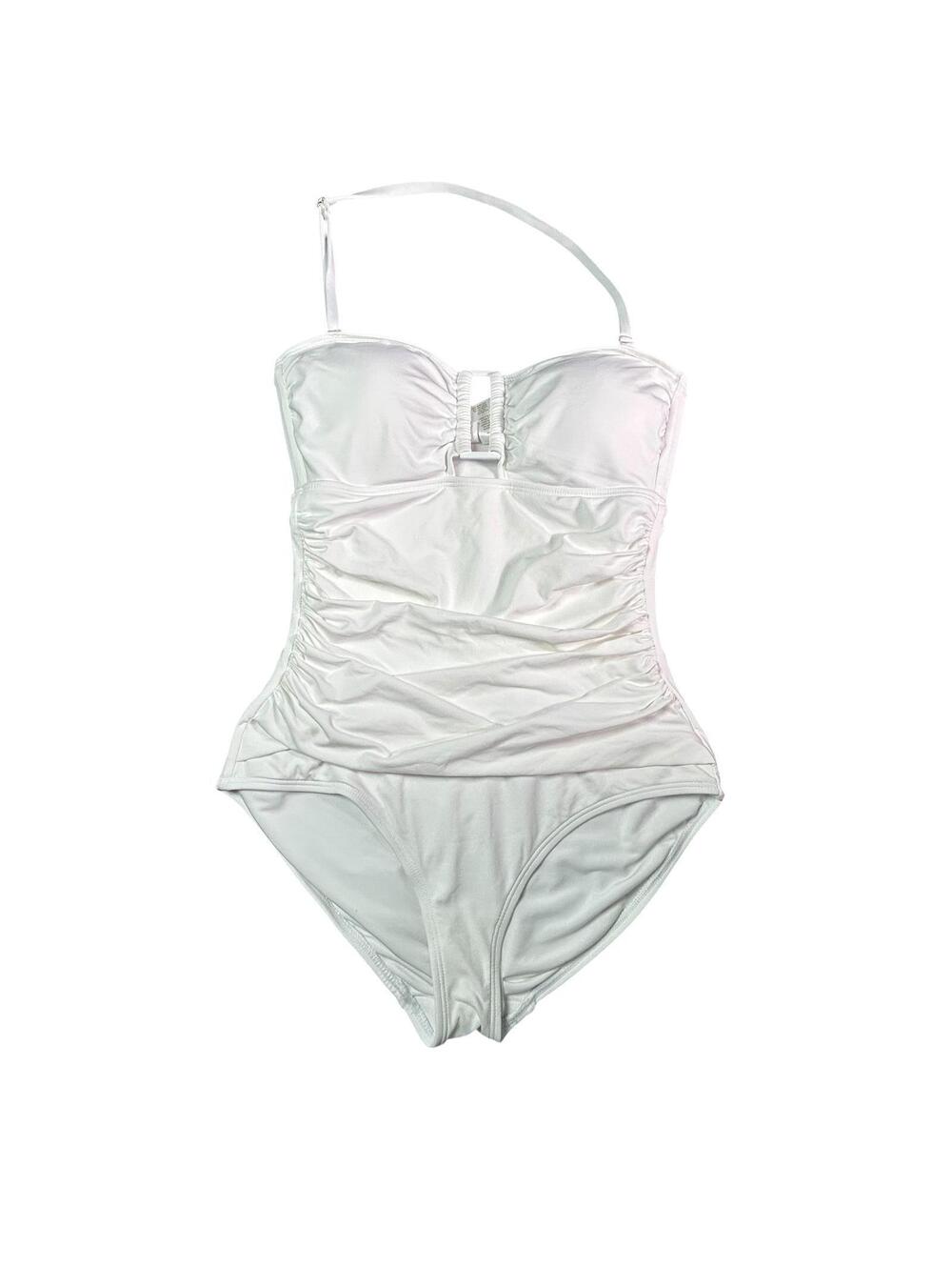 Anne Cole bandeau molded cup detachable halter strap one piece swimsuit